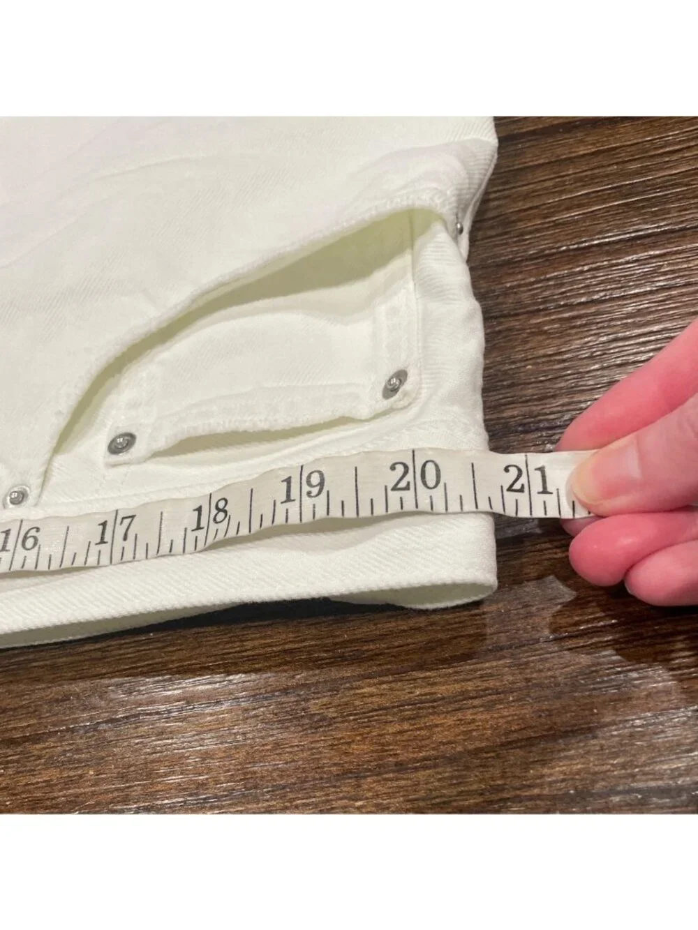 NWT Madewell White Denim Short Sz 33 Brynn Long High Rise Relaxed Button Fly 5